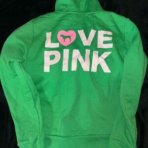 VS PINK Glitter Logo Jacket L